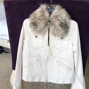 Ralph Lauren Cream Denim Jacket with tags.